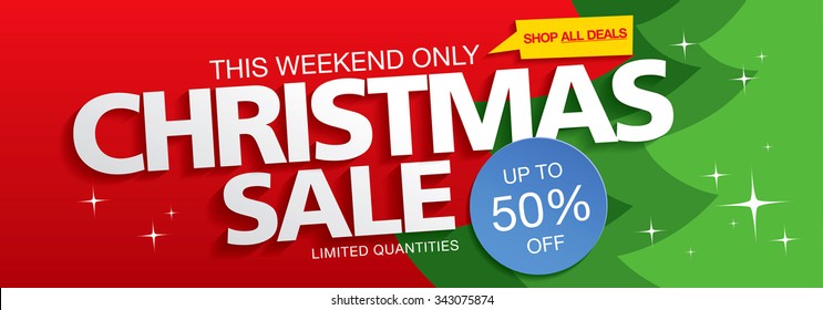 Christmas sale. Vector banner