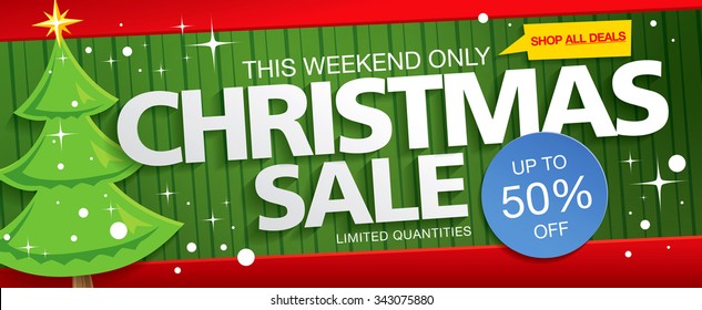 Christmas Sale. Vector Banner