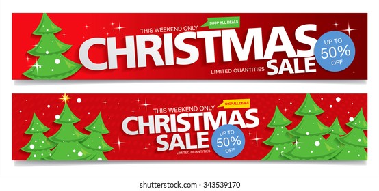 Christmas sale. Vector banner