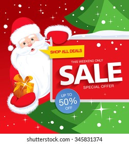 Christmas sale. Vector banner