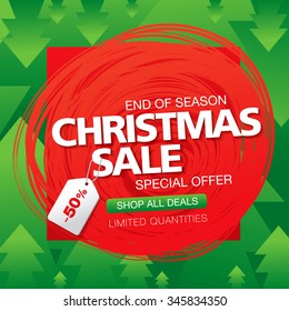 Christmas sale. Vector banner