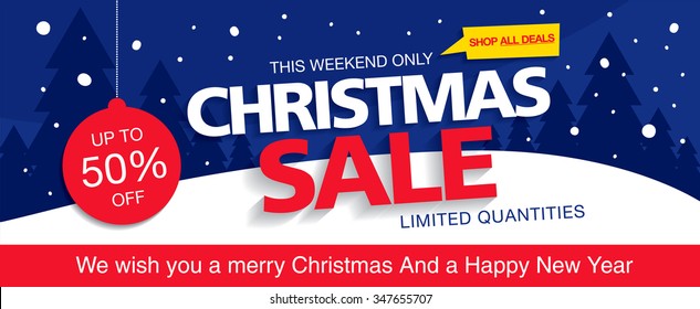 Christmas Sale. Vector Banner