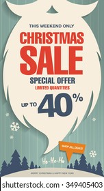 Christmas sale. Vector banner