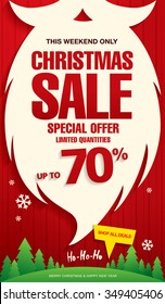 Christmas sale. Vector banner