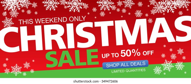 Christmas sale. Vector banner