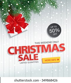 Christmas sale. Vector banner