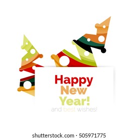 Christmas sale, vector greeting card or banner. Vector New Year elements with white copyspace