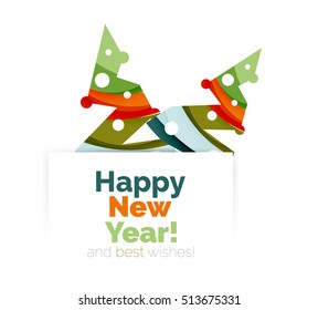 Christmas sale, vector greeting card or banner. Vector New Year elements with white copyspace