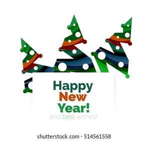 Christmas sale, vector greeting card or banner. Vector New Year elements with white copyspace