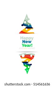 Christmas sale, vector greeting card or banner. Vector New Year elements with white copyspace