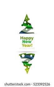 Christmas sale, vector greeting card or banner. Vector New Year elements with white copyspace