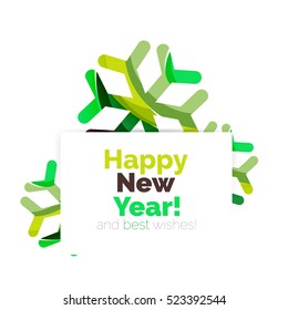 Christmas sale, vector greeting card or banner. Vector New Year elements with white copyspace