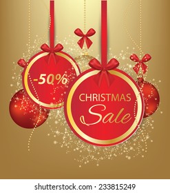 Christmas sale. Vector illustration.