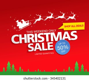 Christmas Sale. Vector Illustration