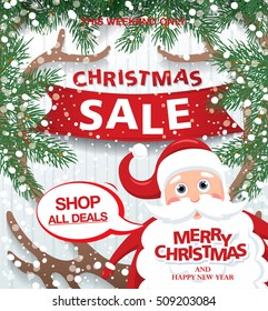 Christmas sale. Vector illustration