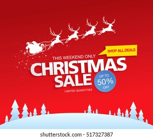 Christmas sale. Vector illustration
