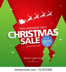 Christmas sale. Vector illustration