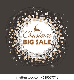 Christmas sale. vector illustration .