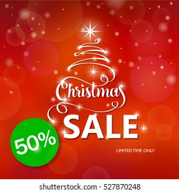 Christmas sale. Vector illustration