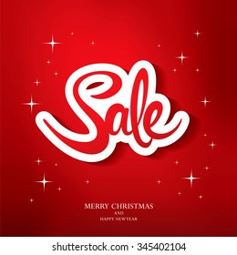Christmas sale. Vector lettering
