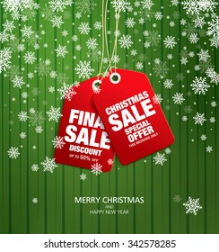 Christmas sale. Vector tags