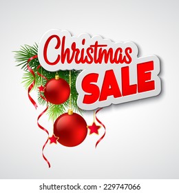 Christmas sale. Vector template