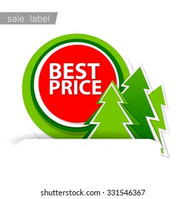 Venta de Navidad. Plantilla de vectores.