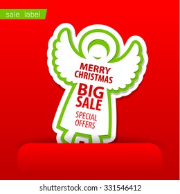 Christmas sale. Vector template.
