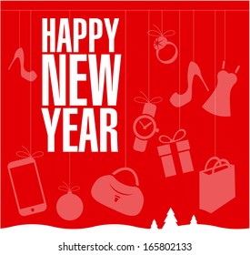 Christmas sale vector template and design element set