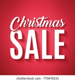 Christmas Sale Vector Text Background Illustration
