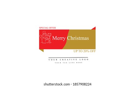 Christmas Sale Web Banner 20% Off Set