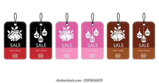 Christmas Sales Tag Vector Design Creative Concept: Festive Discounts, Merry Delights! 