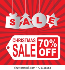 Christmas sales vector illustration