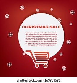 Christmas sales vector illustration suitable for advertising, vouchers, gift cards, posters. 