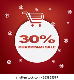 Christmas sales vector illustration suitable for advertising, vouchers, gift cards, posters.