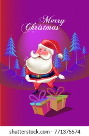 christmas santa background vector