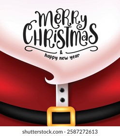 Christmas Santa beard vector design, Merry Christmas and happy new year text in Santa beard element for holiday season greeting card decoration. Vector illustration,
