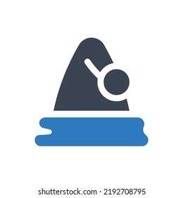 Christmas santa cap icon (Simple vector illustration)