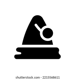 Christmas santa cap icon (Simple vector illustration)