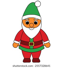 Christmas Santa Character Vector - Festive Holiday Design