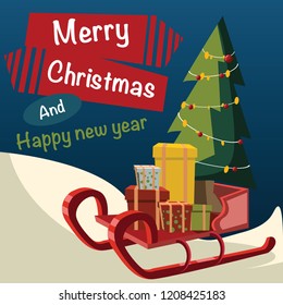 Christmas and Santa Claus background vector illustration 