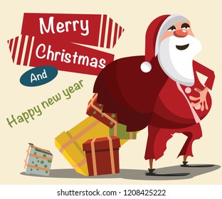 Christmas and Santa Claus background vector illustration 