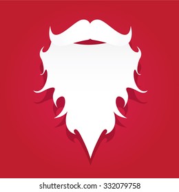Christmas santa claus beard poster for party or greeting card. Vector illustration. Santa Hipster Claus. vector merry christmas art design