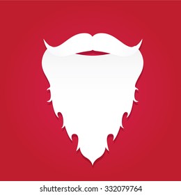 Christmas santa claus beard poster for party or greeting card. Vector illustration. Santa Hipster Claus. vector merry christmas art design