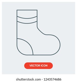christmas santa claus boots vector icon
