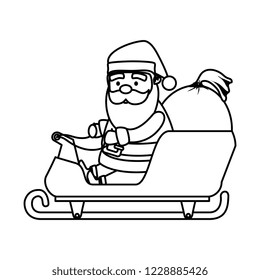 christmas santa claus with carriage