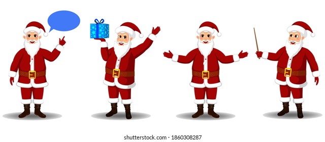 Christmas Santa Claus character set