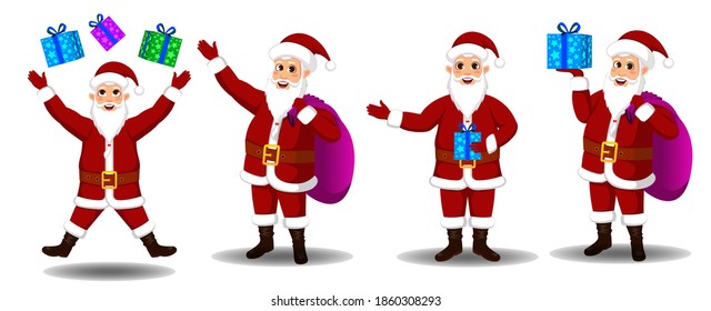 Christmas Santa Claus character set