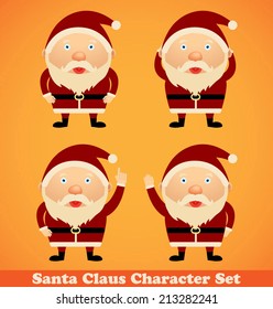 Christmas Santa Claus character set