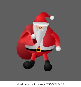 christmas santa claus character vector